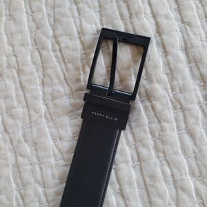 Perry Ellis Reversible Black & Brown Imitation Leather Belt Size 36